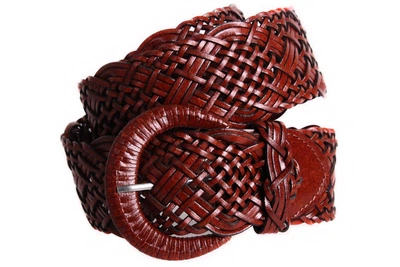 Плетений жіночий пояс Dovhani PY4547 105-110 см Коричневий