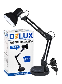 Настільна лампа Delux TF-07 E27 Чорна (90012375)