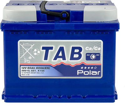 Автомобильный аккумулятор 60 Ah/12V TAB Polar Blue (0) Euro (121 060)