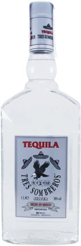 Текіла Tres Sombreros Сільвер 38% 1 л (8414771861159)