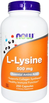 Аминокислота Now Foods Лизин 500 мг 250 капсул (733739001122)