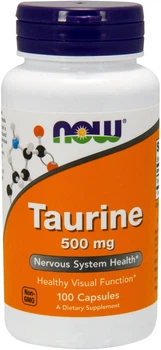 Tauryna Now Foods 500 mg 100 kapsułek (733739001405)