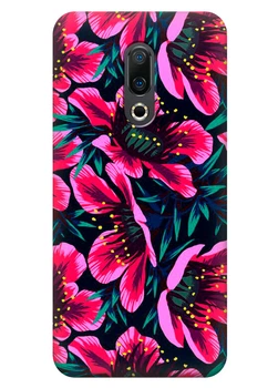 Силиконовый чехол ПринтОК для Meizu 16 - Flowers