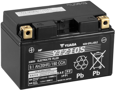Мото аккумулятор Yuasa 12V 9.1Ah High Performance MF VRLA Battery YTZ10S (GEL) (YTZ10S)