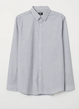 Сорочка H&M S Сірий 0501616_сер_03