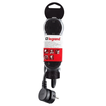 Подовжувач Стандарт Чорний 3Х2К+З 1,5 М Legrand