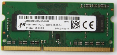 пам'ять Micron 4Gb DDR3L SO-DIMM 1600MHz (MT8KTF51264HZ-1G6P1)