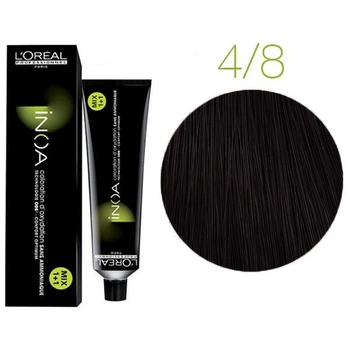 Крем-краска для волос L'Oreal Professionnel INOA Mix 1+1 №4/8 Шатен мокко 60 мл