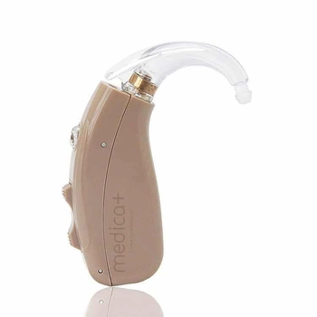 Универсальный слуховой аппарат Medica-Plus sound control 13.0 Цифровой заушный усилитель с регулятором громкости Бежевый (WB572948)