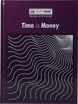 Книга канцелярська Buromax Times Is Money А4 у клітинку 96 аркушів Фіолетова (ВМ.2400-107)