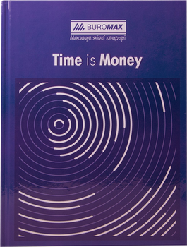 Книга канцелярська Buromax Times Is Money А4 у клітинку 96 аркушів Синя (ВМ.2400-102)