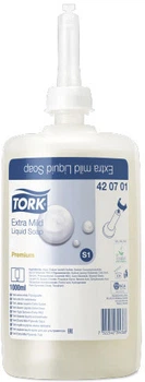 Жидкое мыло для рук Tork Premium ультрамягкое без запаха и красителей 1 л 420701 (7322540394368)