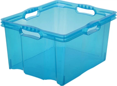Ящик для зберігання Keeeper Multi-box M прозорий 27 x 22 x 35 см 13.5 л Синій (272.1 kee-синій)