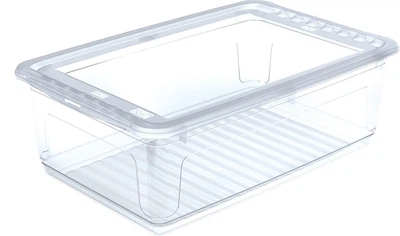 Ящик для зберігання Keeeper прямокутний Clearbox 39 x 18 x 59 см 30 л з кришкою Прозорий (2237kee)