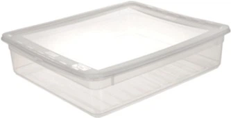 Ящик для зберігання Keeeper Basixx 34 x 9 x 39 см 9 л з кришкою Прозорий (591kee-прозорий)