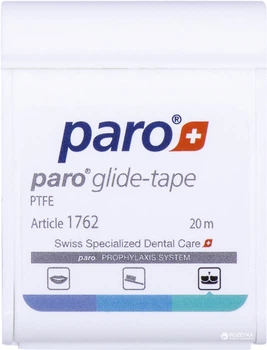 Зубна стрічка Paro Swiss glide-tape тефлонова 20 м (7610458017623)