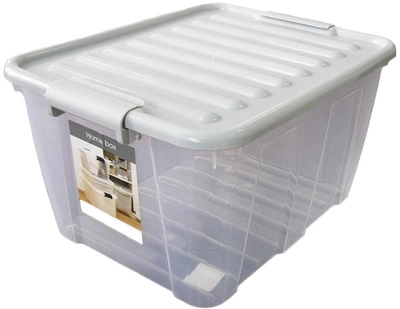 Емкость для хранения Plast Team Home Box 31 л 37 x 26 x 47 см Прозрачная (2232tea-прозрачный)