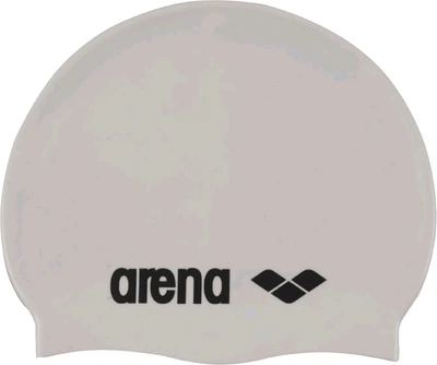 Шапочка для плавания Arena Classic Silicone 91662-015 White Black (3468333887380)