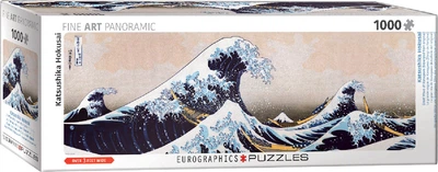 Puzzle Eurographics Wielka fala w Kanagawie Katsushika Hokusai 1000 elementów panoramiczny 6010-5487 (628136654876)