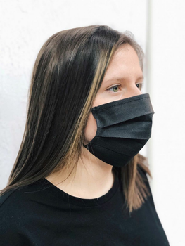 Стильна захисна маска для обличчя BLACK , не медична , уп. 50 шт
