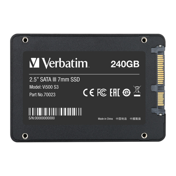 Твердотільний накопичувач 240Gb Verbatim Vi500 S3 SATA3 2.5' 3D TLC