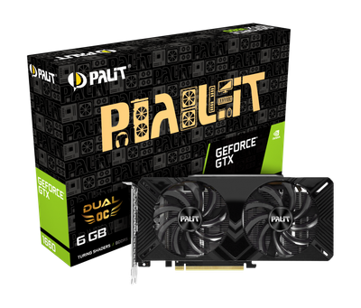 Видеокарта Palit GeForce GTX 1660 Dual OC 6Gb DDR5 192-bit DVI/HDMI/DP 1830/8000 MHz 8-pin (NE51660S18J9-1161A)