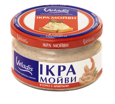 Икра мойвы Veladis в соусе с креветкой 180гр