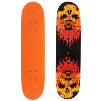 Скейтборд Skateboard Fire 880-3 Black-Orange