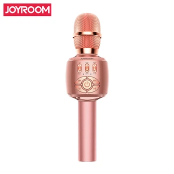 Беспроводной Караоке Микрофон Колонка для караоке 2 в 1 JOYROOM external JR-MC2 Rosegold