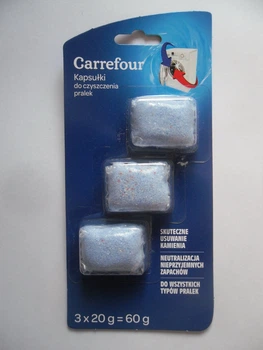 Капсули для чищення пральних машин Carrefour 3*20 гр