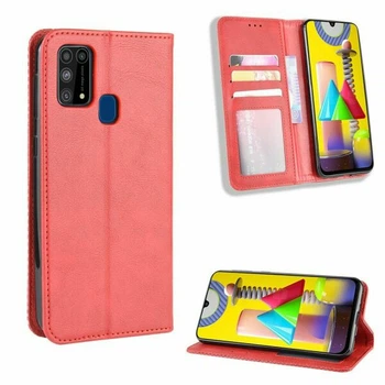 Чехол-книжка Deexe Retro Style для Samsung Galaxy M31 (M315) - Red