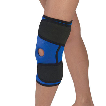 Бандаж коленного сустава неопреновый с ребрами жесткости и силиконовым кольцом Алком Размер 3 SK (4053)