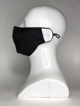 Защитная маска для лица Prof Kit трехслойная с карманом для угольного фильтра черная