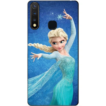 Силиконовый бампер чехол Candy для Vivo Y19 с рисунком Эльза