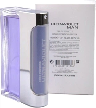 Тестер Туалетная вода для мужчин Paco Rabanne Ultraviolet Man 100 мл (3349666011355/3349668121366)