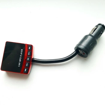 Автомобильный FM-модулятор 856 USB/micro SD от прикуривателя Black Red (av005)