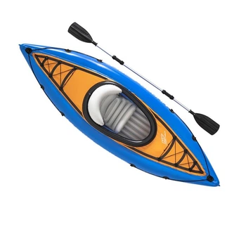 Одноместная надувная байдарка каяк с веслами Bestway Cove Champion Pro Синяя 275x81 см (IP-172186)