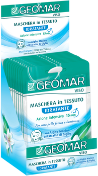 Маска для лица Geomar Face тканевая увлажняющая интенсивного действия с Морскими водорослями и экстрактом Лилии 22 мл (8003510029549)