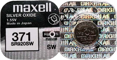 Оксид-серебряно-цинковая батарейка Maxell "таблетка" SR920SW 1 шт/уп (4902580132361)
