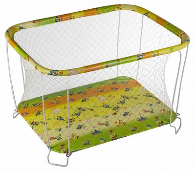 Манеж детский игровой KinderBox классический Губка Боб с крупной сеткой (kmk 206)