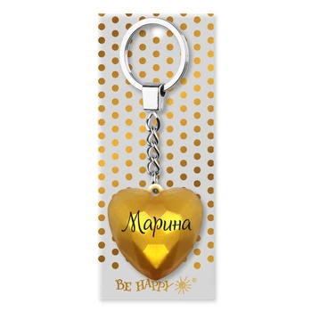 Брелок-сердце BeHappy Марина Золотой