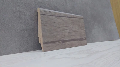Плинтус Супер Профиль Старое Дерево 2800x80x21 Серо коричневый 1682sd