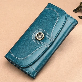 Кошелек женский Sendefn 101300180402 кожаный синий
