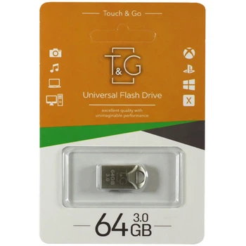 Флеш-драйв USB 3.0 Flash Drive T&G 106 Metal Series 64GB (Срібний) (132277)