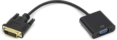 Адаптер PowerPlant DVI-D Dual Link (M) - VGA (F) 0.15 м Black (CA911141)