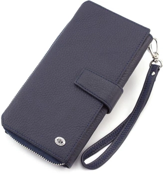 Жіночий шкіряний гаманець ST Leather ЅТ228 dark blue