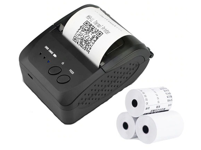 Термопринтер BauTech Для чеків Bluetooth мобільний Чорний (1007-079-00)
