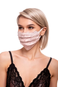 Защитная хлопковая двухслойная маска с карманом для дополнительной фильтрации Intimo one size Пудра (62301)