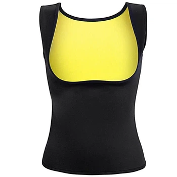 Майка Yoga VEST с открытой грудью для похудения размер L черная