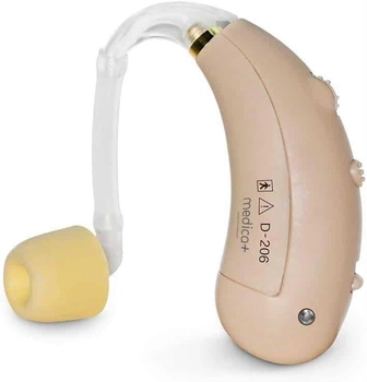 Універсальний слуховий апарат Medica-Plus sound control 7.0 Цифровий завушний підсилювач з сигналом розряду батареї Original Бежевий